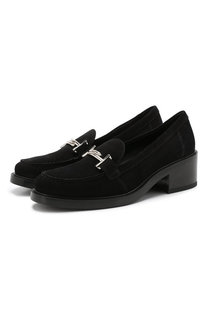 Замшевые лоферы на устойчивом каблуке Tod’s Tods