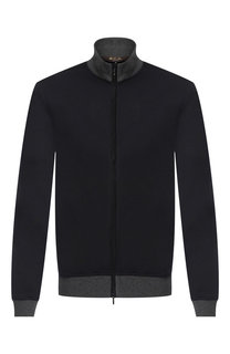 Кашемировый кардиган на молнии с воротником-стойкой Loro Piana