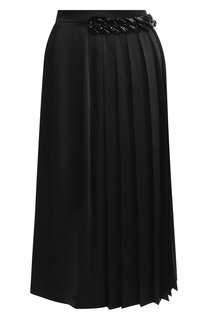 Однотонная юбка-миди со складками MSGM