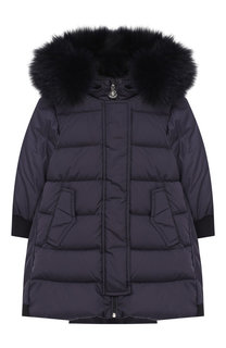 Пуховое пальто с капюшоном Moncler Enfant