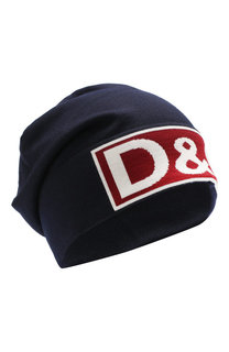 Шерстяная шапка с логотипом бренда Dolce & Gabbana