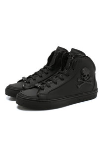 Высокие кеды на шнуровке Philipp Plein