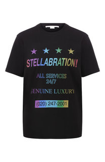 Хлопковая футболка с круглым вырезом Stella McCartney