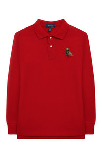 Хлопковое поло с длинными рукавами Polo Ralph Lauren