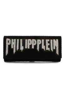 Сумка из бархата с отделкой кристаллами Philipp Plein