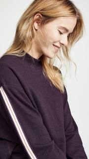 David Lerner Mock Neck Pullover with Taping
