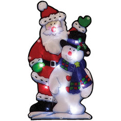 Световое панно «Дед мороз и снеговик» (10 ламп, 25х13,5 см), Волшебная страна