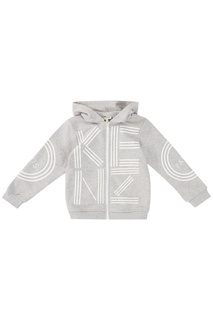 Серое худи с логотипом на молнии Kenzo