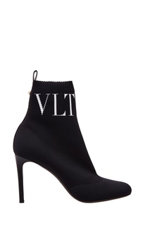 Черные сапоги с принтом Valentino