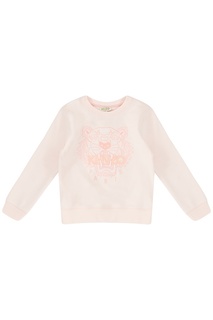Розовый свитшот с вышитым тигром Kenzo