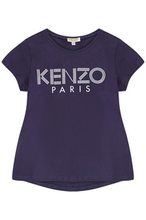 Синяя футболка с логотипом Kenzo