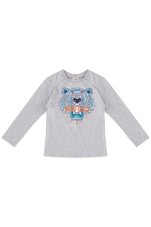 Серый лонгслив с тигром Kenzo