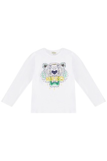 Белый лонгслив с тигром Kenzo
