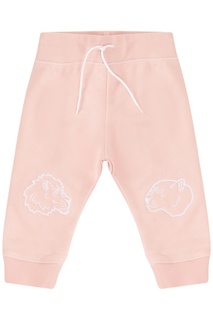 Розовые брюки с вышивкой Kenzo
