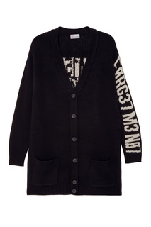 Черный шерстяной кардиган RED Valentino