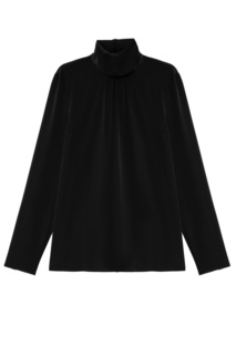 Черная шелковая блузка RED Valentino