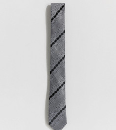 Серый галстук с цветочным принтом Heart & Dagger - Серый