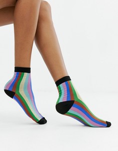Носки в полоску с блестками ASOS DESIGN - Мульти