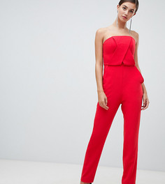 Структурированный комбинезон-бандо ASOS DESIGN Tall - Красный