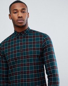 Зеленая рубашка классического кроя в клетку River Island - Зеленый