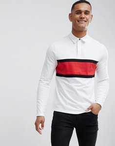 Белая рубашка регби со вставкой Burton Menswear - Белый