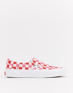 Кроссовки в шахматную клетку (красный/розовый) эксклюзивно от Vans - Мульти