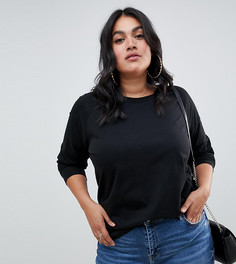 Черный oversize-лонгслив ASOS DESIGN Curve - Черный