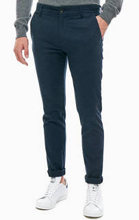 Зауженные синие брюки из хлопка Guess