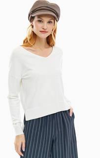 Белый джемпер с треугольным вырезом Silvian Heach