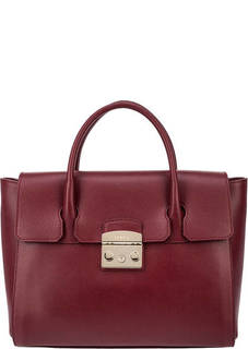 Кожаная сумка с откидным клапаном Metropolis Furla