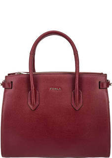 Сумка из сафьяновой кожи с двумя отделами Pin Furla