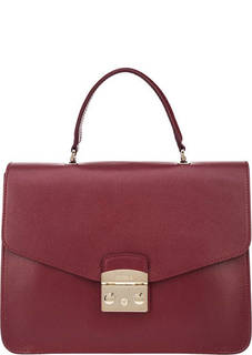 Кожаная сумка с откидным клапаном Metropolis Furla