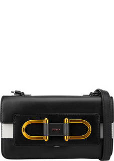 Маленькая кожаная сумка с металлическим декором Bellaria Furla