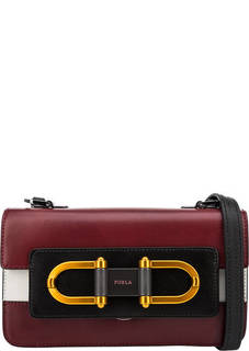 Маленькая кожаная сумка с металлическим декором Bellaria Furla