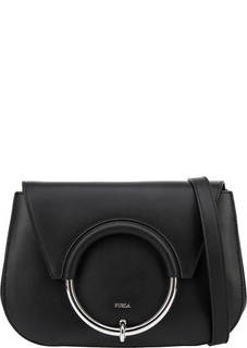 Сумка из гладкой кожи с двумя отделами Margherita Furla