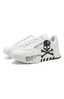 Кожаные кроссовки на шнуровке Philipp Plein