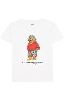 Хлопковая футболка с принтом Polo Ralph Lauren