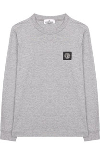 Хлопковый лонгслив с нашивкой Stone Island