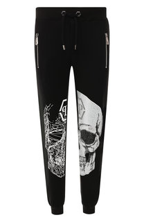 Хлопковые джоггеры с принтом Philipp Plein