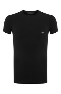 Футболка из вискозы с круглым вырезом Emporio Armani