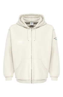 Хлопковая толстовка на молнии с нашивками Vetements