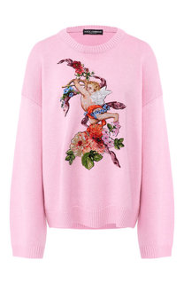 Кашемировый пуловер со спущенным рукавом Dolce & Gabbana