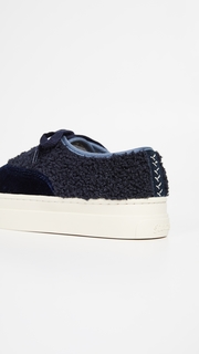 Soludos Porto Platform Velvet Sneakers