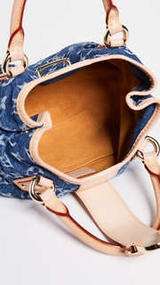 What Goes Around Comes Around Louis Vuitton Blue Denim Pleaty Handbag
