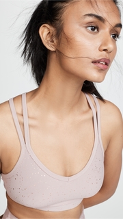 Beyond Yoga Alloy Speckled Double Back Bra