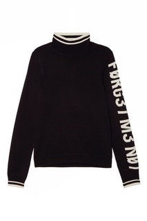 Черная водолазка с принтом RED Valentino