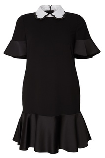 Черное платье с воланами RED Valentino