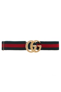 Ремень с полоской Web и пряжкой GG Gucci