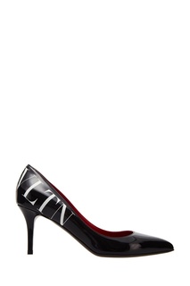 Черные туфли с логотипом Valentino