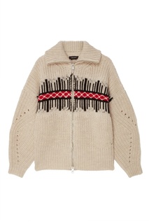 Белый шерстяной кардиган Isabel Marant